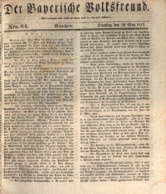 Der bayerische Volksfreund Dienstag 28. Mai 1833