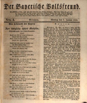 Der bayerische Volksfreund Montag 6. Januar 1834