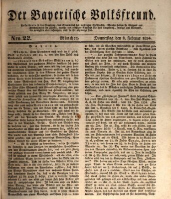 Der bayerische Volksfreund Donnerstag 6. Februar 1834