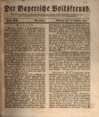 Der bayerische Volksfreund Montag 10. Februar 1834