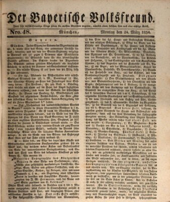 Der bayerische Volksfreund Montag 24. März 1834
