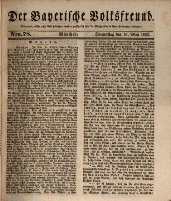 Der bayerische Volksfreund Donnerstag 15. Mai 1834