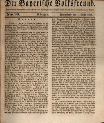 Der bayerische Volksfreund Samstag 7. Juni 1834