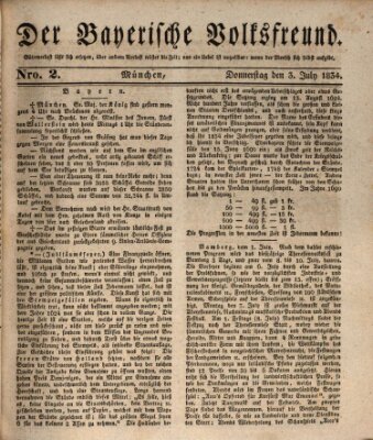 Der bayerische Volksfreund Donnerstag 3. Juli 1834