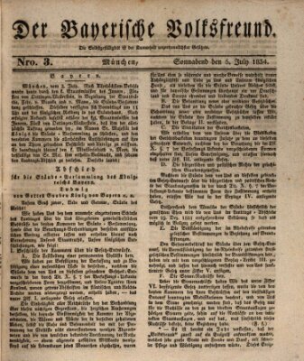 Der bayerische Volksfreund Samstag 5. Juli 1834