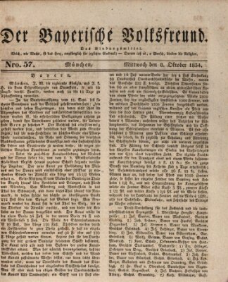 Der bayerische Volksfreund Mittwoch 8. Oktober 1834