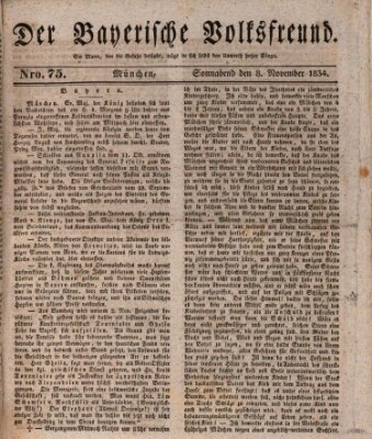 Der bayerische Volksfreund Samstag 8. November 1834