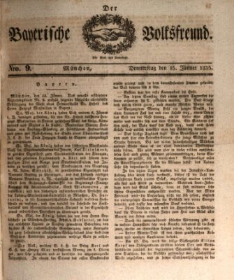 Der bayerische Volksfreund Donnerstag 15. Januar 1835