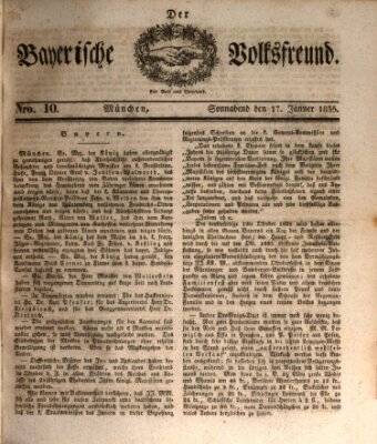 Der bayerische Volksfreund Samstag 17. Januar 1835