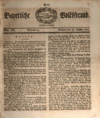 Der bayerische Volksfreund Montag 19. Januar 1835