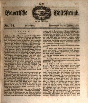 Der bayerische Volksfreund Samstag 24. Januar 1835