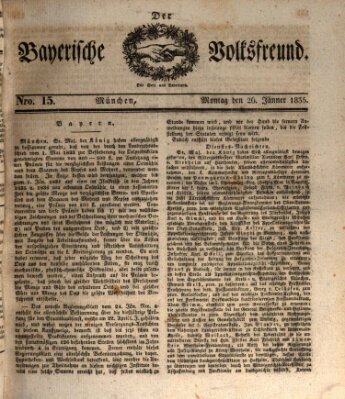 Der bayerische Volksfreund Montag 26. Januar 1835