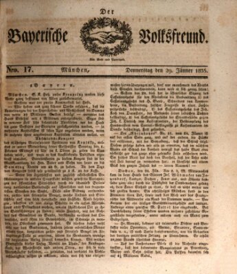 Der bayerische Volksfreund Donnerstag 29. Januar 1835