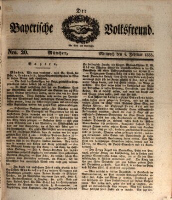 Der bayerische Volksfreund Mittwoch 4. Februar 1835