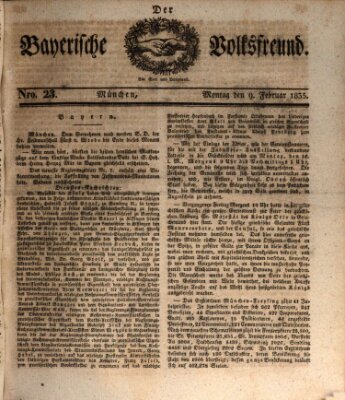 Der bayerische Volksfreund Montag 9. Februar 1835