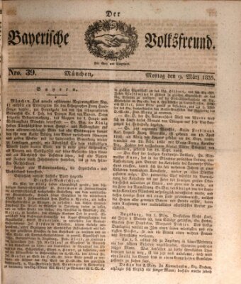 Der bayerische Volksfreund Montag 9. März 1835