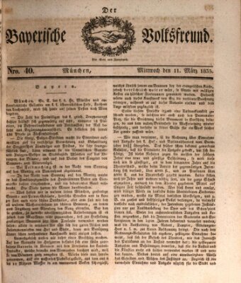 Der bayerische Volksfreund Mittwoch 11. März 1835