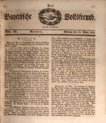 Der bayerische Volksfreund Montag 23. März 1835