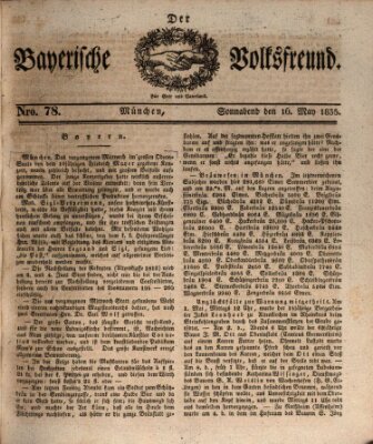 Der bayerische Volksfreund Samstag 16. Mai 1835