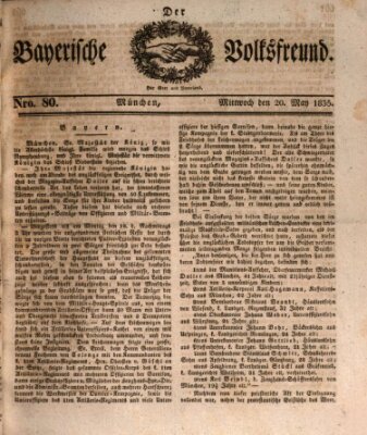 Der bayerische Volksfreund Mittwoch 20. Mai 1835