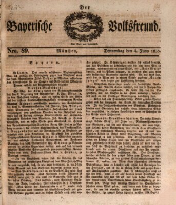 Der bayerische Volksfreund Donnerstag 4. Juni 1835