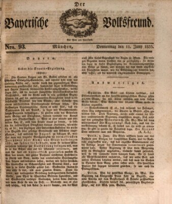 Der bayerische Volksfreund Donnerstag 11. Juni 1835