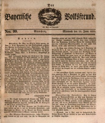 Der bayerische Volksfreund Mittwoch 24. Juni 1835