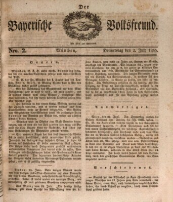 Der bayerische Volksfreund Donnerstag 2. Juli 1835