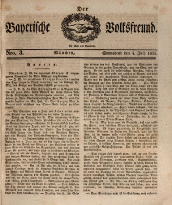 Der bayerische Volksfreund Samstag 4. Juli 1835