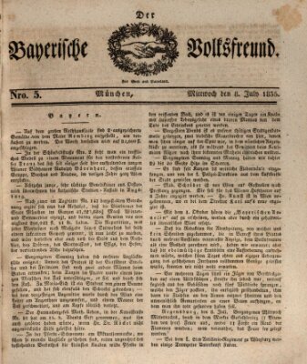 Der bayerische Volksfreund Mittwoch 8. Juli 1835