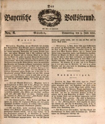 Der bayerische Volksfreund Donnerstag 9. Juli 1835