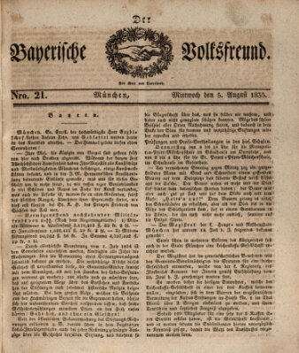 Der bayerische Volksfreund Mittwoch 5. August 1835