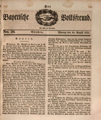 Der bayerische Volksfreund Montag 10. August 1835