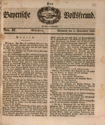 Der bayerische Volksfreund Mittwoch 2. September 1835