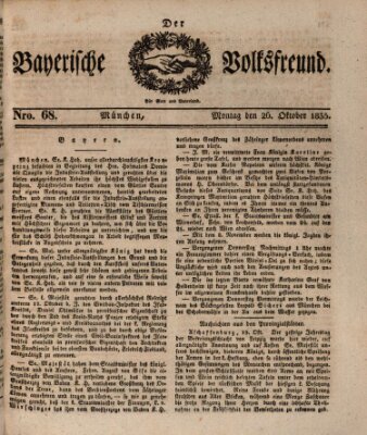 Der bayerische Volksfreund Montag 26. Oktober 1835