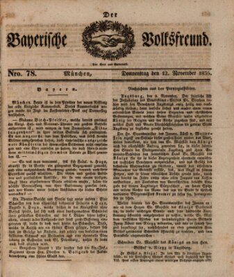 Der bayerische Volksfreund Donnerstag 12. November 1835