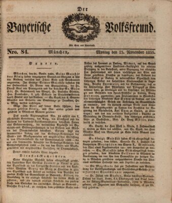 Der bayerische Volksfreund Montag 23. November 1835