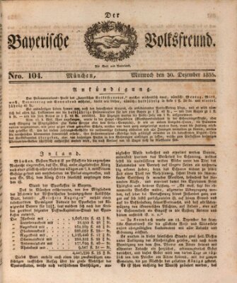 Der bayerische Volksfreund Mittwoch 30. Dezember 1835