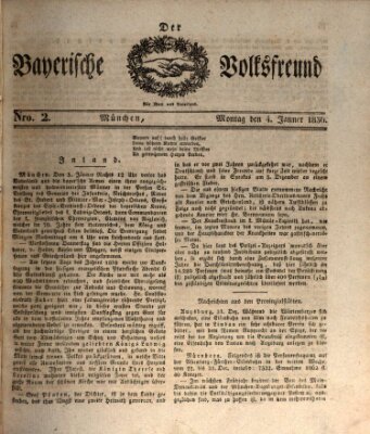 Der bayerische Volksfreund Montag 4. Januar 1836