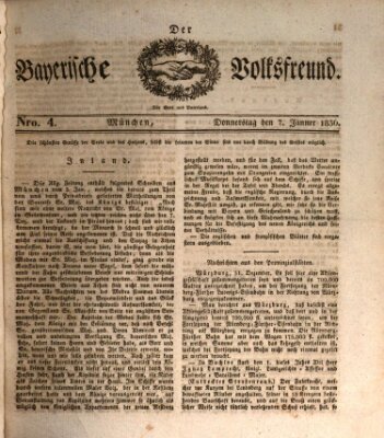 Der bayerische Volksfreund Donnerstag 7. Januar 1836