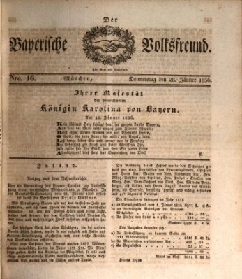 Der bayerische Volksfreund Donnerstag 28. Januar 1836