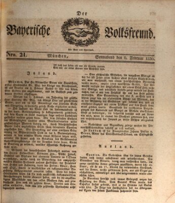 Der bayerische Volksfreund Samstag 6. Februar 1836