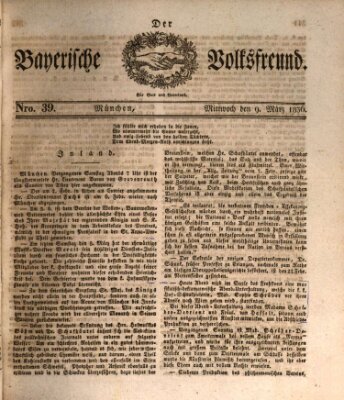 Der bayerische Volksfreund Mittwoch 9. März 1836