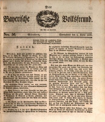 Der bayerische Volksfreund Samstag 9. April 1836