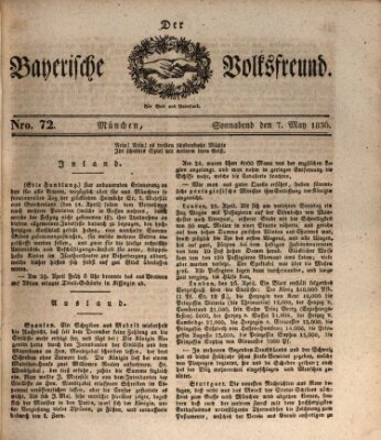 Der bayerische Volksfreund Samstag 7. Mai 1836