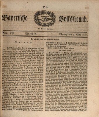 Der bayerische Volksfreund Montag 9. Mai 1836