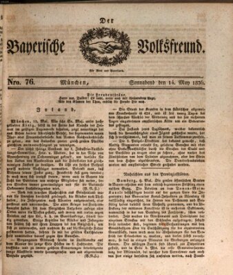 Der bayerische Volksfreund Samstag 14. Mai 1836