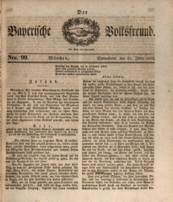 Der bayerische Volksfreund Samstag 25. Juni 1836