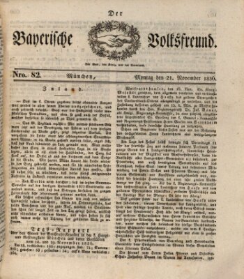 Der bayerische Volksfreund Montag 21. November 1836