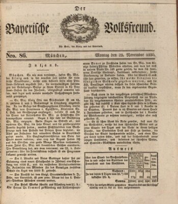 Der bayerische Volksfreund Montag 28. November 1836